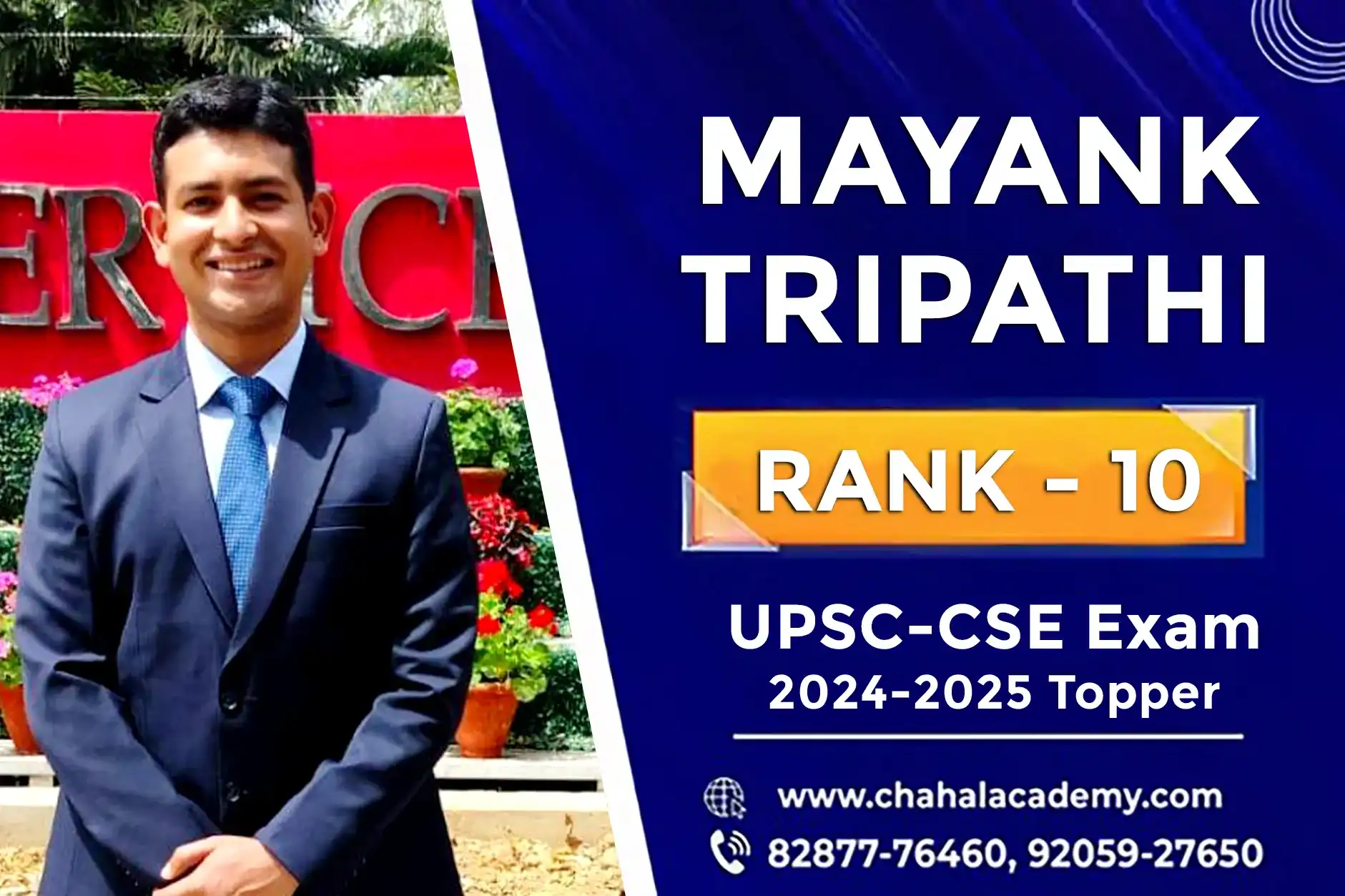 Mayank Tripathi Rank 10 UPSC 2024-25